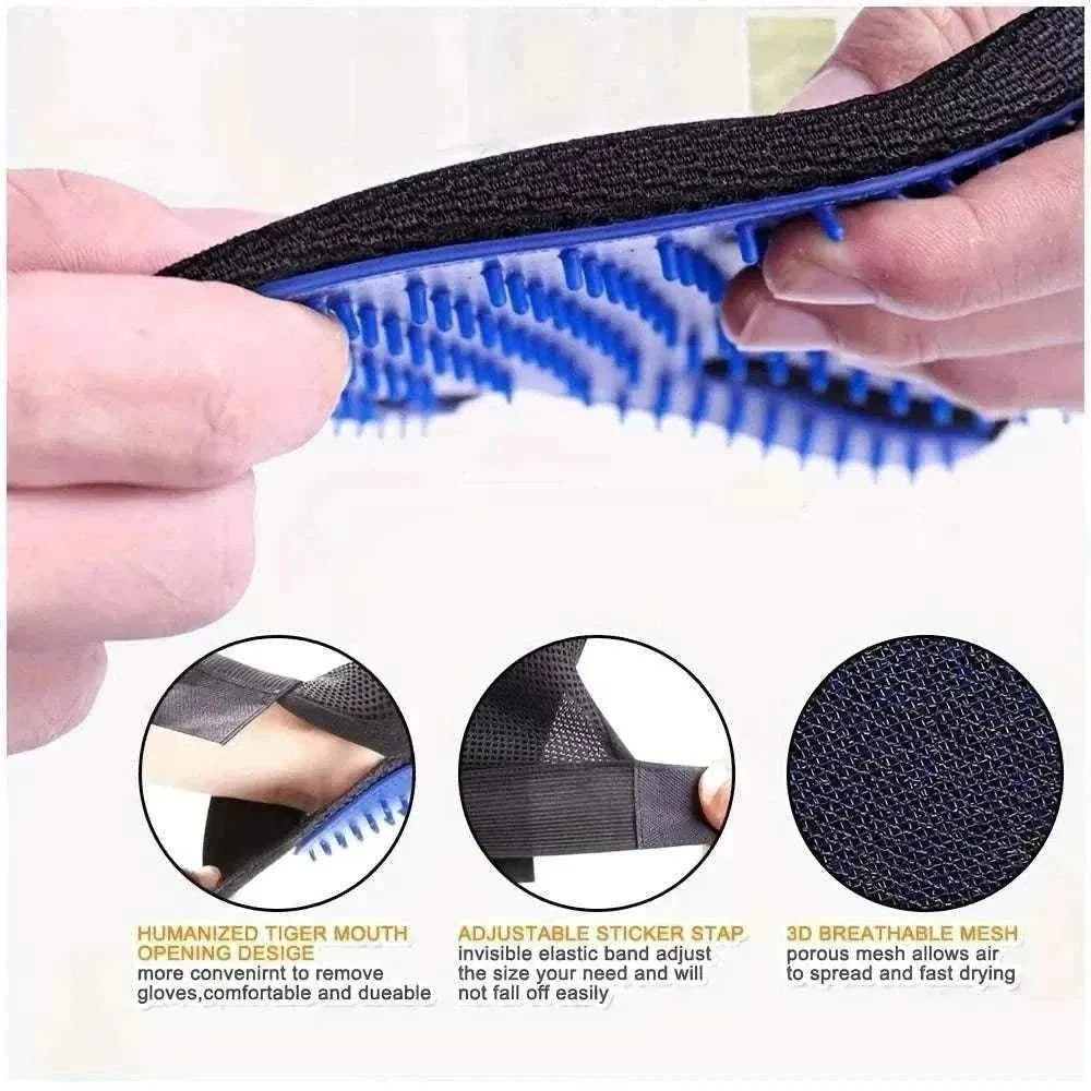 2-Piece Grooming Kit | Brush & Bath Glove for Dogs and Cats