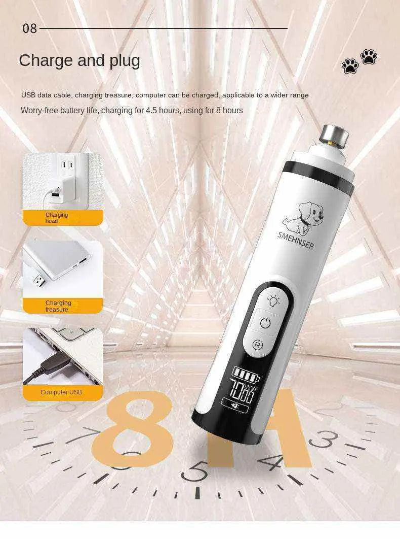 Electric Nail Grinder for Pets | Easy Replacement Head