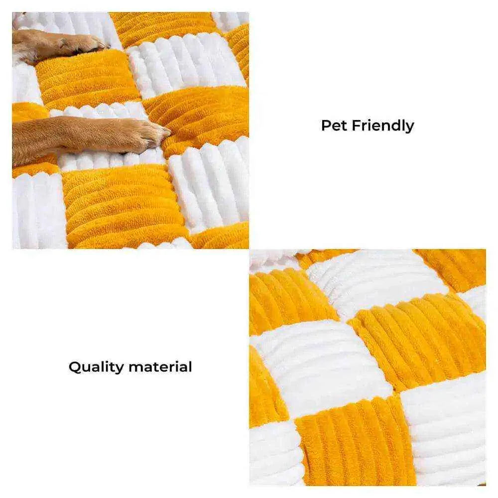 Comfortable Plaid Dog Mat | Softness, Style & Protection