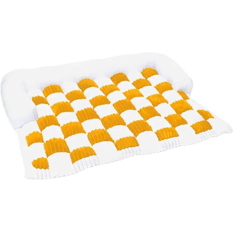 Comfortable Plaid Dog Mat | Softness, Style & Protection