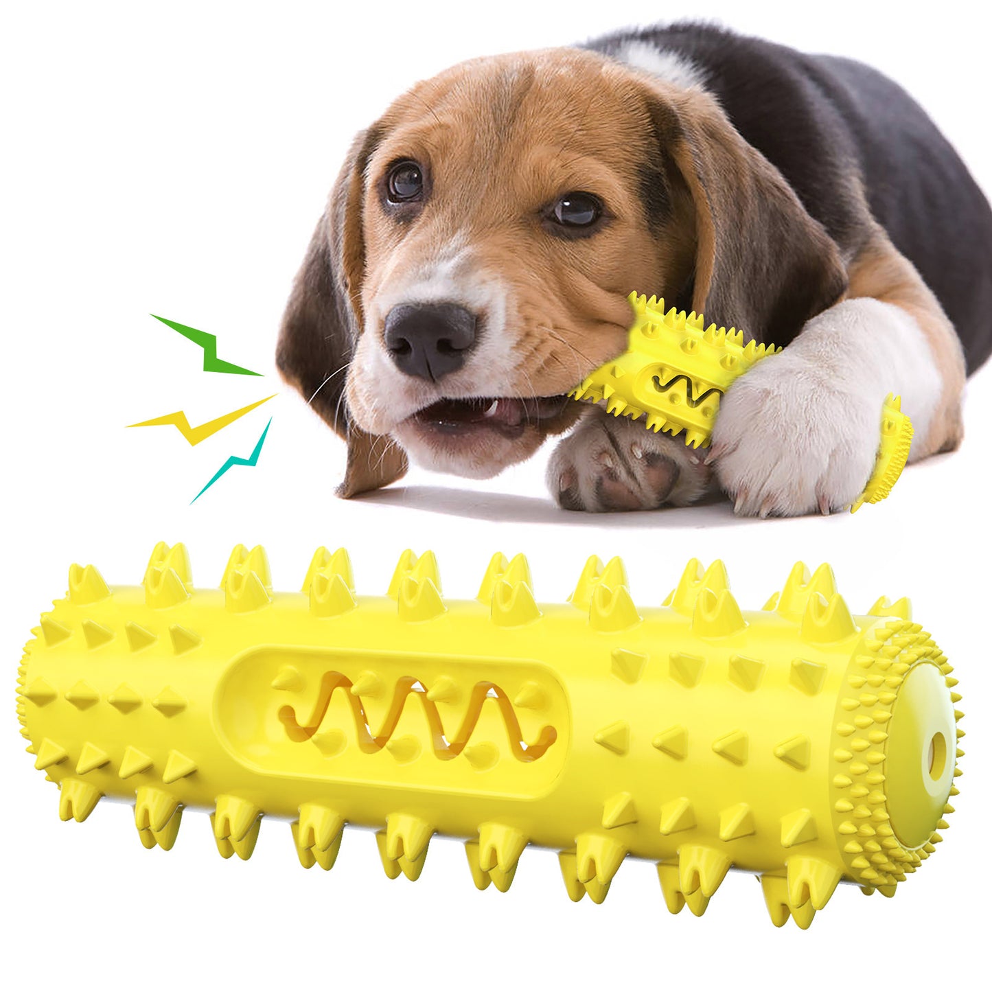 Vocal Teething Toy for Dogs - Teeth Cleaning Stick and Chew Toy with Ventilation