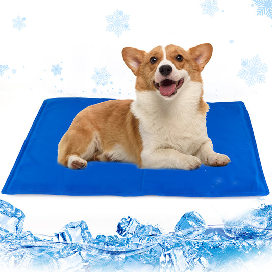 Tapis de refroidissement pour chien, tapis de refroidissement pour chiens et chats, coussin de refroidissement pour chien actif sous pression, sans eau ni réfrigération nécessaire, gel non toxique