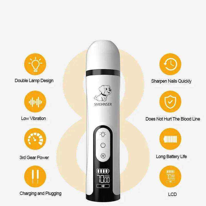 Polisseuse Électrique pour Animaux | Tête de Meulage | Ongles Animaux