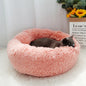 Long Plush Cat Bed House Soft Round Cat Bed Pet Dog Cushion Mats 50/60/70cm