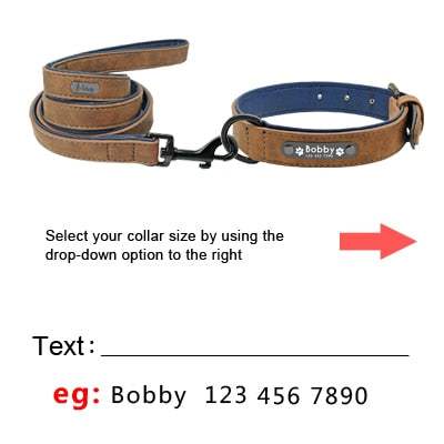 Colliers personnalisés en cuir pour chiens de toutes tailles et races