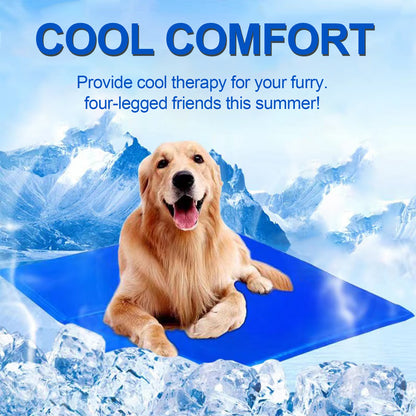 Tapis de refroidissement pour chien, tapis de refroidissement pour chiens et chats, coussin de refroidissement pour chien actif sous pression, sans eau ni réfrigération nécessaire, gel non toxique