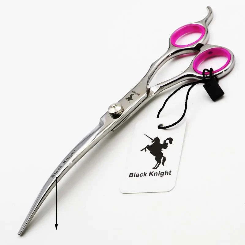 Professional Pet Grooming Scissors - 7" Curved, Salon Hairdressing Scissors