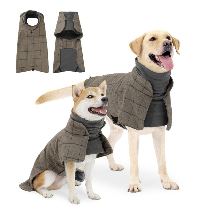 Veste en Coton pour Chiens - Style Britannique, Vêtements Chauds et Anti-Froid