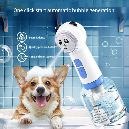 Shampoo Dispenser for Dogs and Cats Shower - Giraffe Panda - USB Automatic Foam