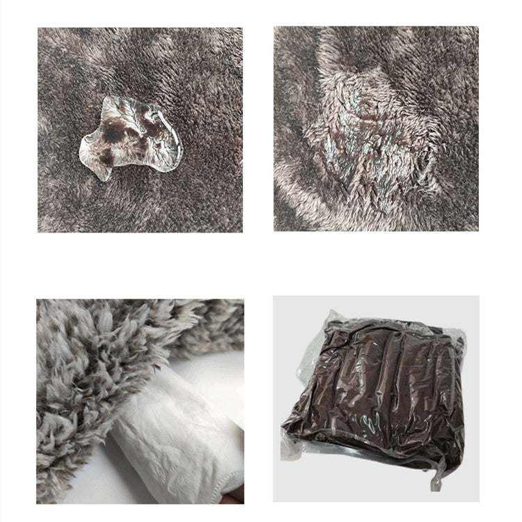 Couverture imperméable pour animaux en polyester doux, protège meubles et lits contre l’urine et l’humidité, lavable en machine, couleur gris et café.