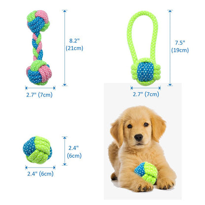 Durable Rope Chew Toy for Puppies and Dogs - Perfect for Tug, Toss, Chew and Dental Health