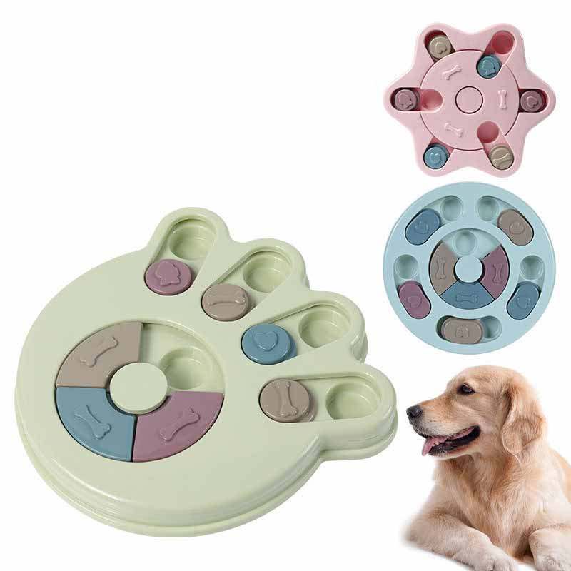 Durable eco-friendly puzzle feeder for dogs, interactive IQ toy for mental stimulation and slow feeding.