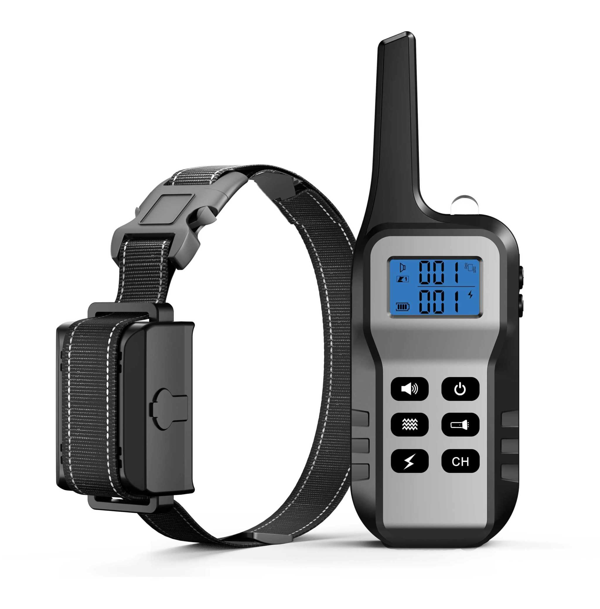 Collier électrique de dressage T720 pour chiens avec télécommande à écran LCD, multi-modes et portée de 1000m, étanche et rechargeable.