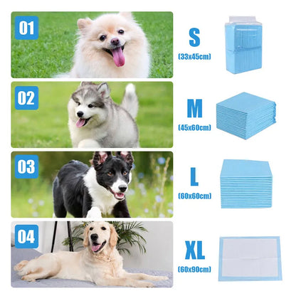 Disposable Dog and Cat Toilet Pads and Diapers - Absorbent, Waterproof and Quick Drying