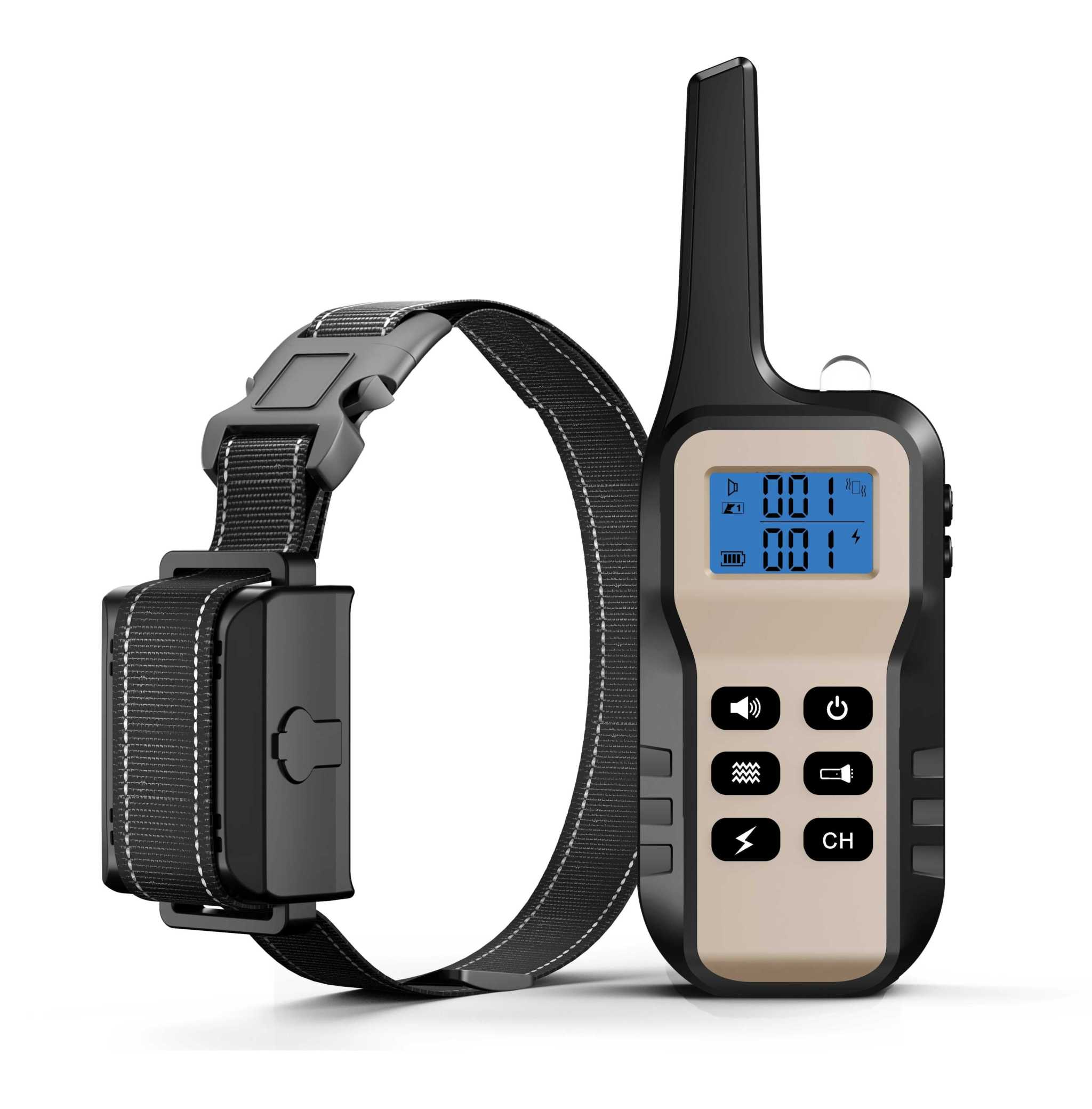 Collier de dressage électrique T720 avec télécommande, portée 1000m, multi-modes, étanche et réglable pour chiens