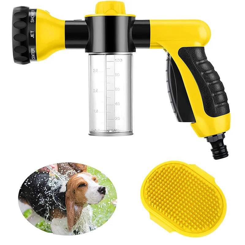 Bath Brush with Water Jet | Grooming Accessory for Dogs & Cats