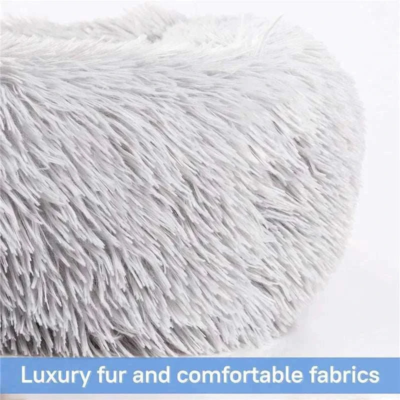 Calming dog bed | Soft plush square mattress, washable