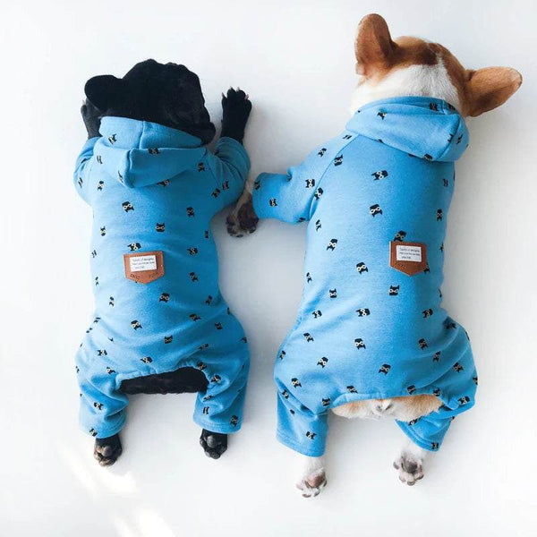Warm pajamas for dogs | Cozy winter hoodie