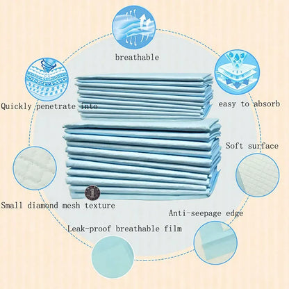 Disposable Dog and Cat Toilet Pads and Diapers - Absorbent, Waterproof and Quick Drying