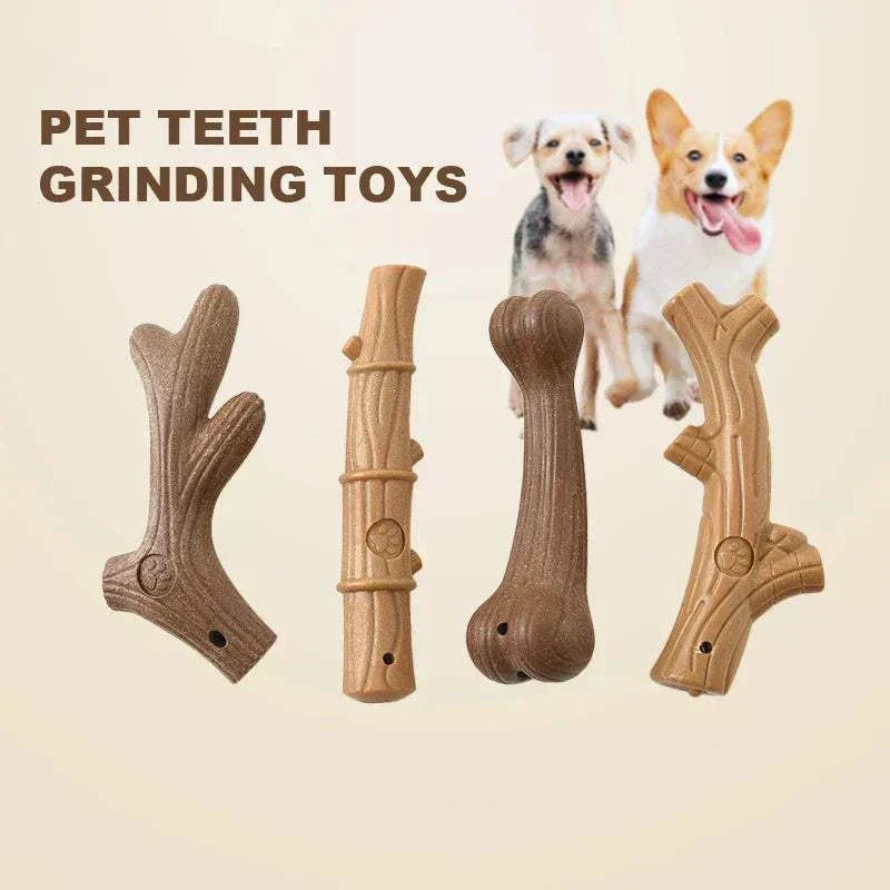 Interactive dog toy for dental health, durable chewing bones for dogs, eco-friendly materials.