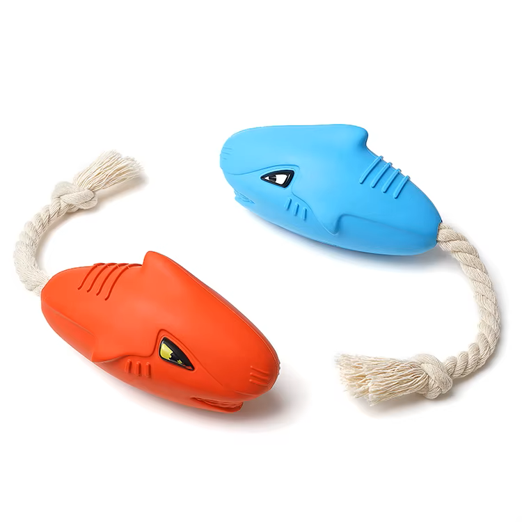 Durable Shark Rubber Toy | Ideal for Playful Dogs