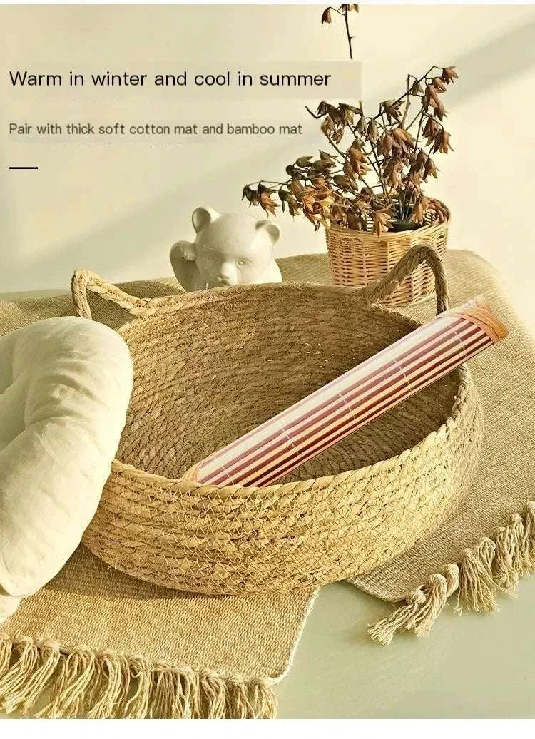 Panier en vigne tressée pour chat | Confort & chaleur toute l’année