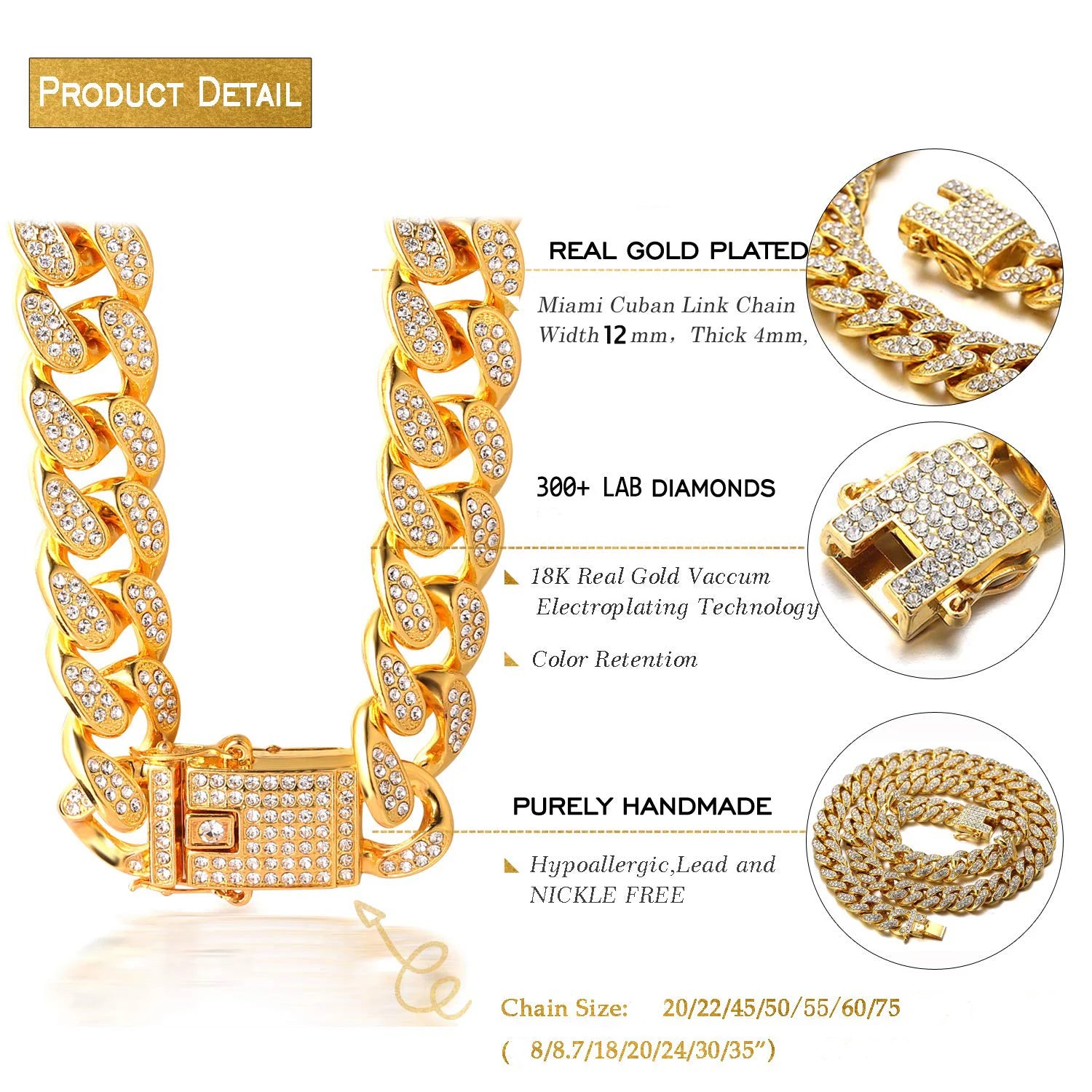 Collier Cubain Doré pour Chat | Bijou de Luxe Strass pour Mariage & Cosplay