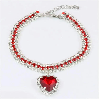 Bling Rhinestone Collar for Kittens and Puppies - Chic Accessory with Crystal Pendant