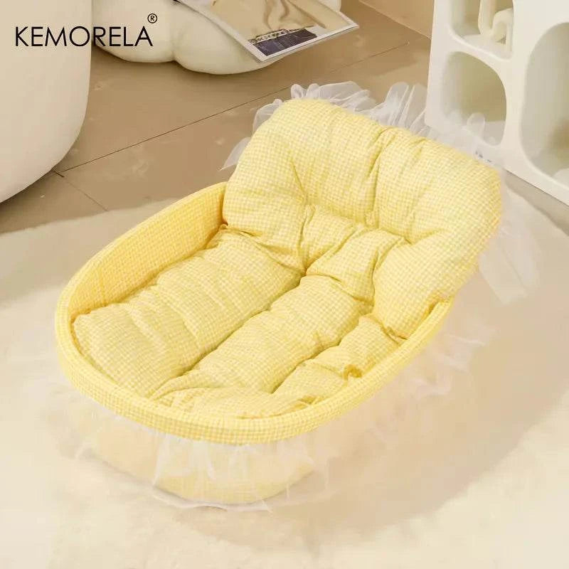 Lit canapé pour chat Princesse | Confort toutes saisons & coussin lavable