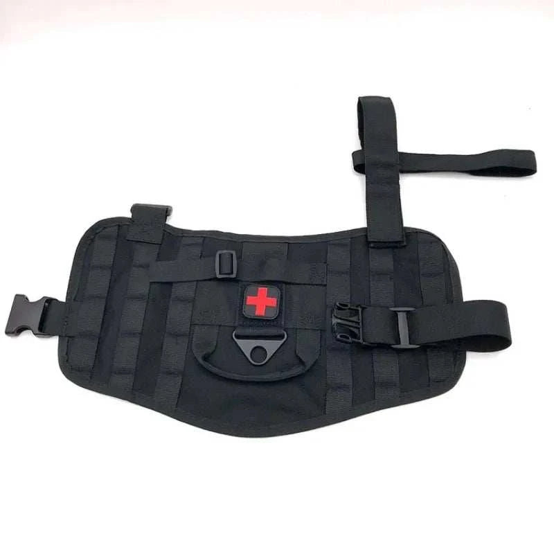 Harnais Tactique de Service pour Chiens - Gilet Résistant Molle Militaire pour Entraînement Extérieur et Chasse, Taille L