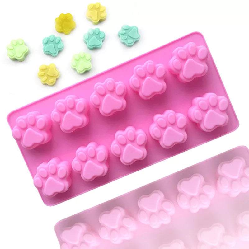 Moule en Silicone Patte et Os pour Friandises et Gâteaux