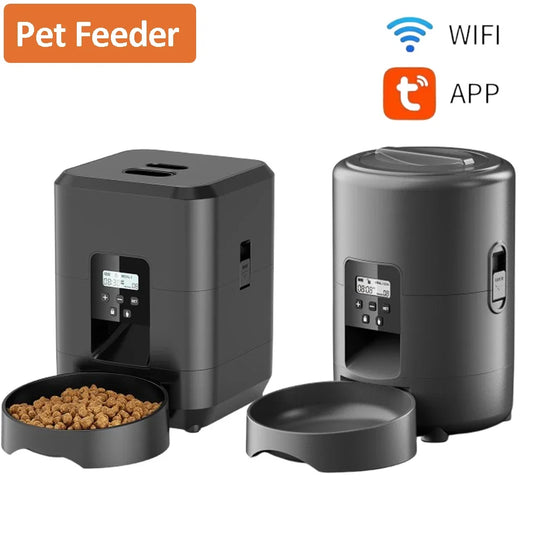 Distributeur Automatique Intelligent Petavista - Version Bouton/WiFi pour Nourriture pour Chats et Chiens