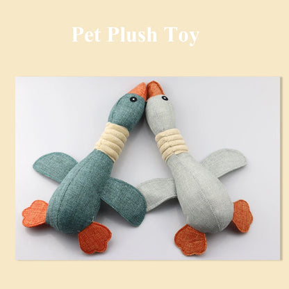 Plush Dog Toy - Squeaker Duck for Training and Teeth Cleaning