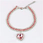 Bling Rhinestone Collar for Kittens and Puppies - Chic Accessory with Crystal Pendant