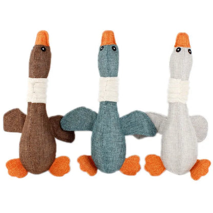 Plush Dog Toy - Squeaker Duck for Training and Teeth Cleaning