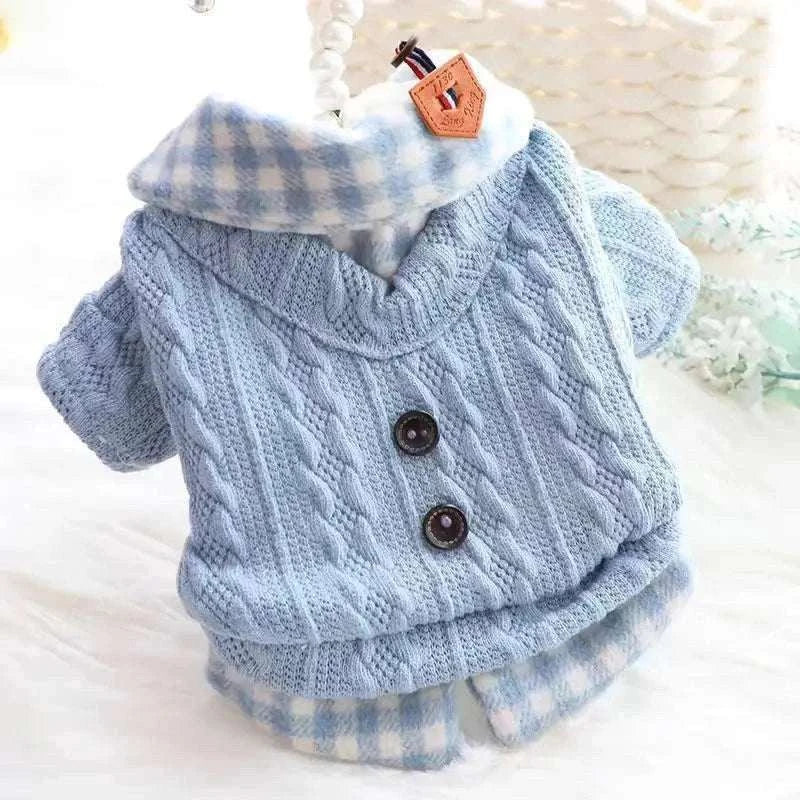 Manteau à Carreaux Chaud pour Chien | Automne & Hiver - Confort & Style