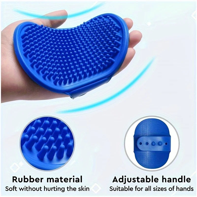 Kit de Toilettage 2 Pièces | Brosse & Gant de Bain pour chien et chat