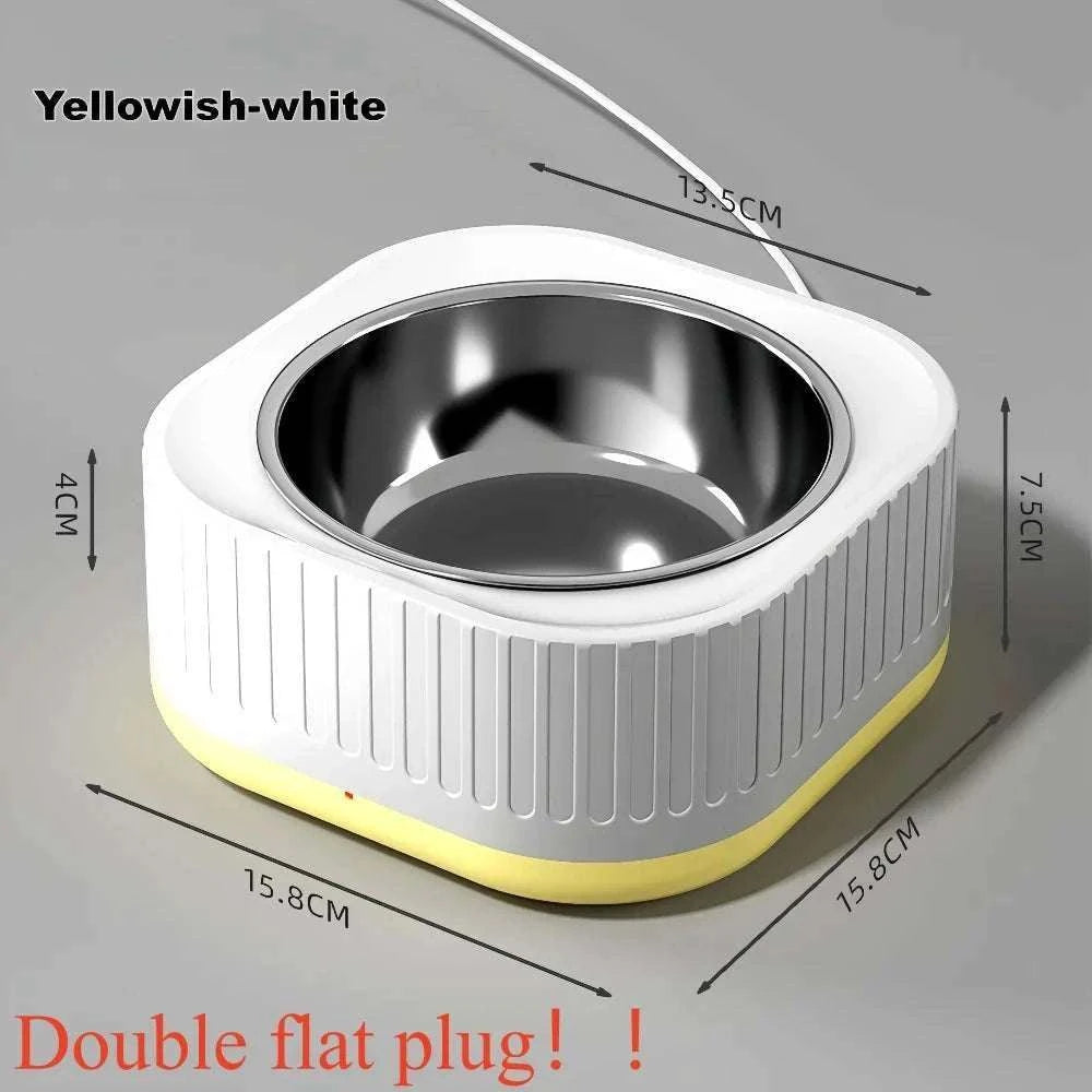 Bebedero calefactado para mascotas | Agua y comida a temperatura constante en invierno