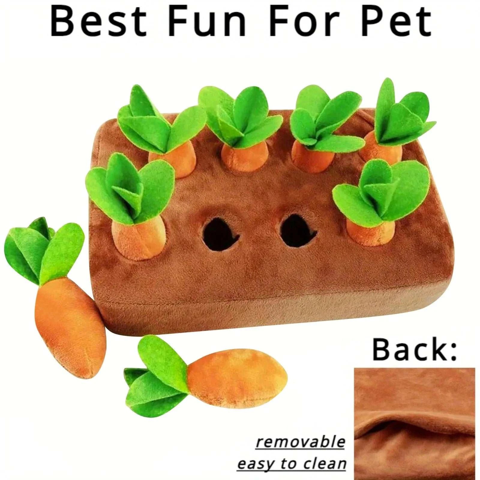 Carrot Play Mat for Dogs | Interactive & Educational Plush Toy | Mental Stimulation & Flair