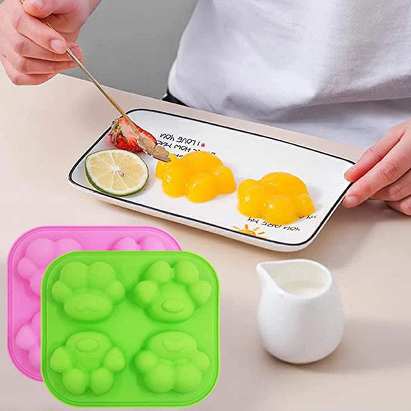 Moule en Silicone Patte et Os pour Friandises et Gâteaux