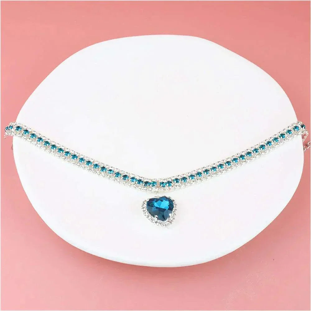 Bling Rhinestone Collar for Kittens and Puppies - Chic Accessory with Crystal Pendant