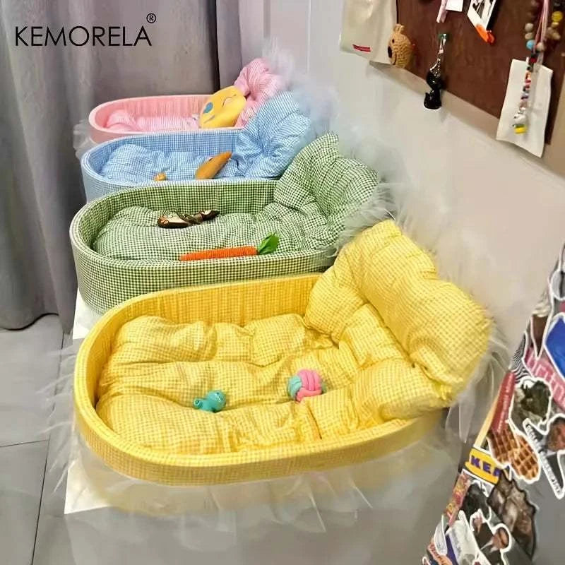 Lit canapé pour chat Princesse | Confort toutes saisons & coussin lavable