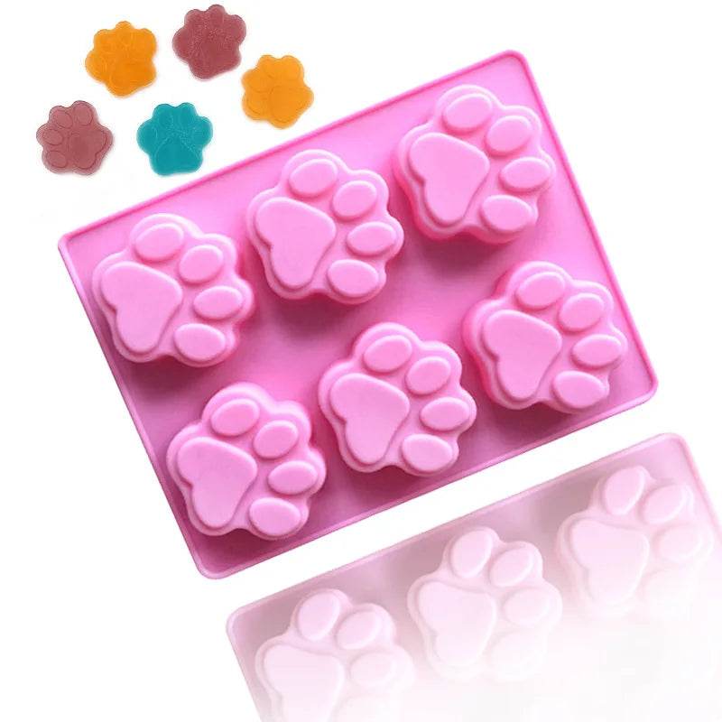 Moule en Silicone Patte et Os pour Friandises et Gâteaux