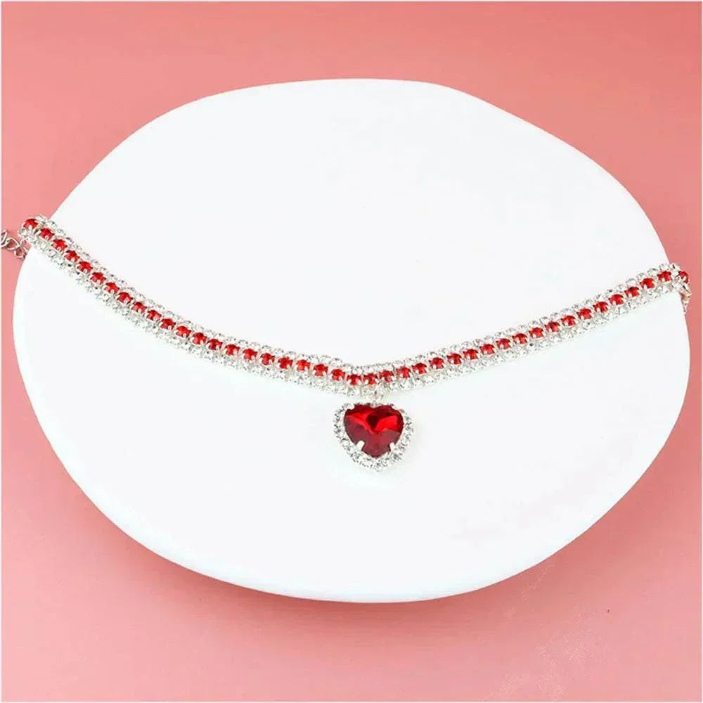 Bling Rhinestone Collar for Kittens and Puppies - Chic Accessory with Crystal Pendant