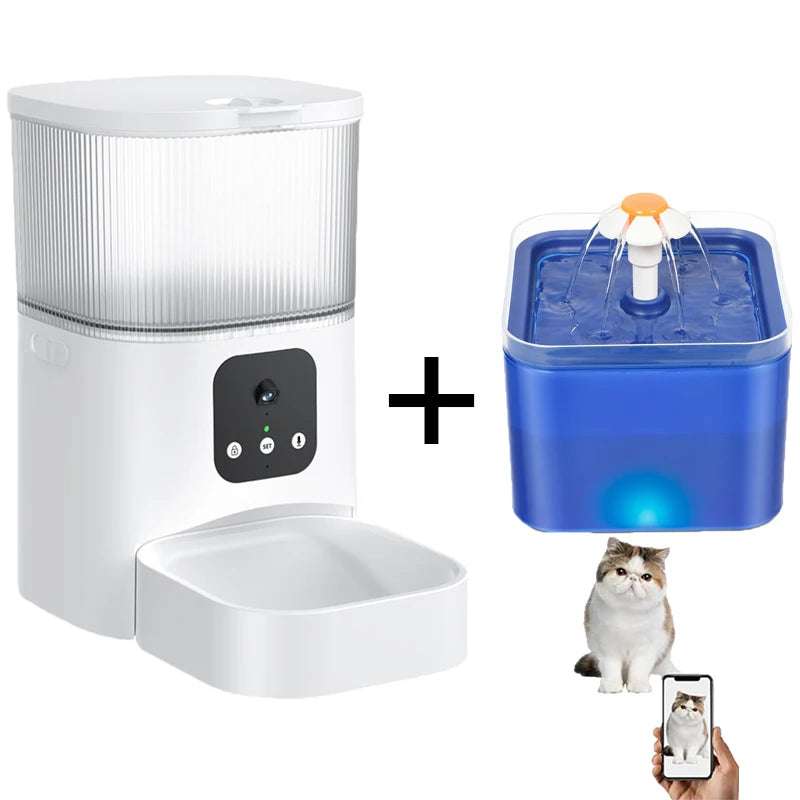 Smart Pet Feeder 3L – Caméra, WIFI et Commandes Vocales pour Chats & Chiens
