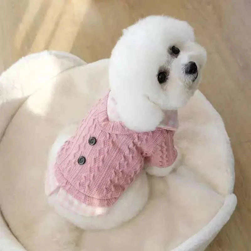Manteau à Carreaux Chaud pour Chien | Automne & Hiver - Confort & Style