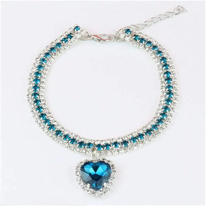 Bling Rhinestone Collar for Kittens and Puppies - Chic Accessory with Crystal Pendant