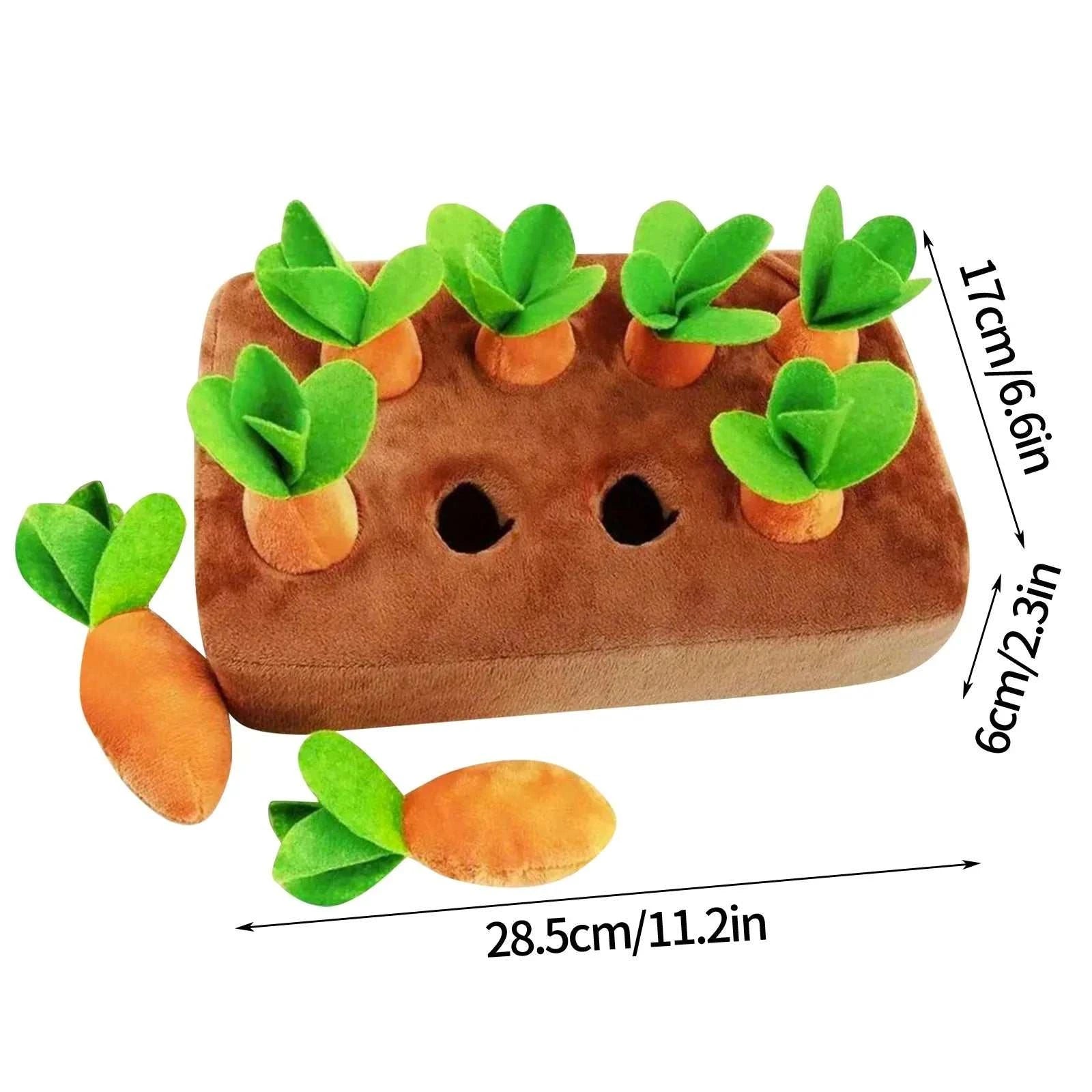 Carrot Play Mat for Dogs | Interactive & Educational Plush Toy | Mental Stimulation & Flair