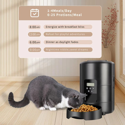 Distributeur Automatique Intelligent Petavista - Version Bouton/WiFi pour Nourriture pour Chats et Chiens