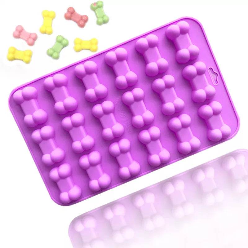 Moule en Silicone Patte et Os pour Friandises et Gâteaux